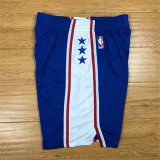 Philadelphia 76ers 17-18赛季 新款 76人 球裤 蓝色