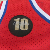  Philadelphia 76ers 76人队 3号 艾佛森 红色 10周年极品网眼球衣