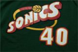 Seattle Supersonics超音速队 40号 肖恩·坎普 绿色 97-98经典复古新面料球迷版球衣