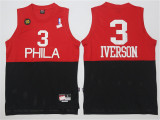 Philadelphia 76ers 76人队 3号 艾弗森 上红下黑 10周年极品网眼球衣