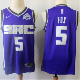 Sacramento Kings国王队 5号 达龙-福克斯 紫色