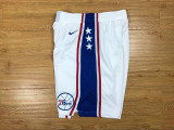  Philadelphia 76ers 17-18赛季 新款 76人 球裤 白色