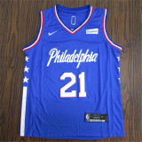 Philadelphia 76ers20新款 76人队 21号 恩比德 蓝色