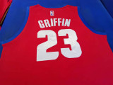 Detroit Pistons活塞队（城市版）23号 布雷克·格里芬 红色