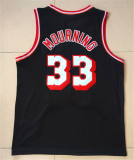 Miami Heat 热火队 33号阿朗佐·莫宁复古 黑色 极品网眼金标球衣