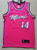 Miami Heat 热火队（奖励版）14号 埃德里斯-阿德巴约 粉红色