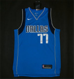 Dallas Mavericks新款 小牛队 77号 卢卡·东契奇 蓝色