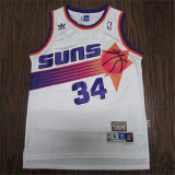 Phoenix Suns太阳队 34号 巴克利 白色 极品网眼球衣