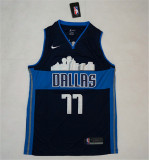 Dallas Mavericks19新赛季 小牛队 77号 卢卡·东契奇 雪山蓝 球迷版球衣