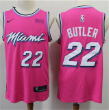 Miami Heat热火队 22号 吉米·巴特勒 粉红色 季后赛奖励版