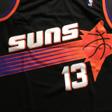 Phoenix Suns太阳队 13号 纳什NASH 黑色 复古极品网眼球衣