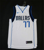 Dallas Mavericks新款 小牛队 77号 卢卡·东契奇 蓝色 球迷版球衣