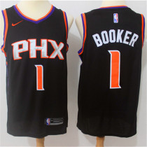  Phoenix Suns17-18新赛季 太阳队 1号 布克 黑色