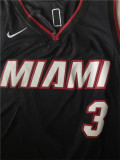 Miami Heat热火队 3号 德怀恩·韦德 黑色