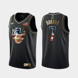Brooklyn Nets  NBA耐克球迷版独立日篮网7#杜兰特黄金版球衣