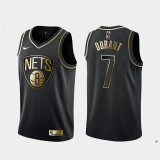 Brooklyn Nets NBA耐克球迷版篮网7#杜兰特黄金版球衣