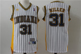 Indiana Pacers 步行者队 31号 雷吉 米勒 白色条纹 新面料球衣