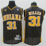 Indiana Pacers 步行者队 31号 雷吉 米勒 蓝色条纹 新面料球衣