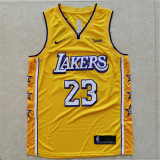 Los Angeles Lakers 19-20新赛季 湖人队 （城市版）23号 詹姆斯 黄色