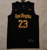 Los Angeles Lakers 新款 湖人 拉丁版 23号 詹姆斯 黑色