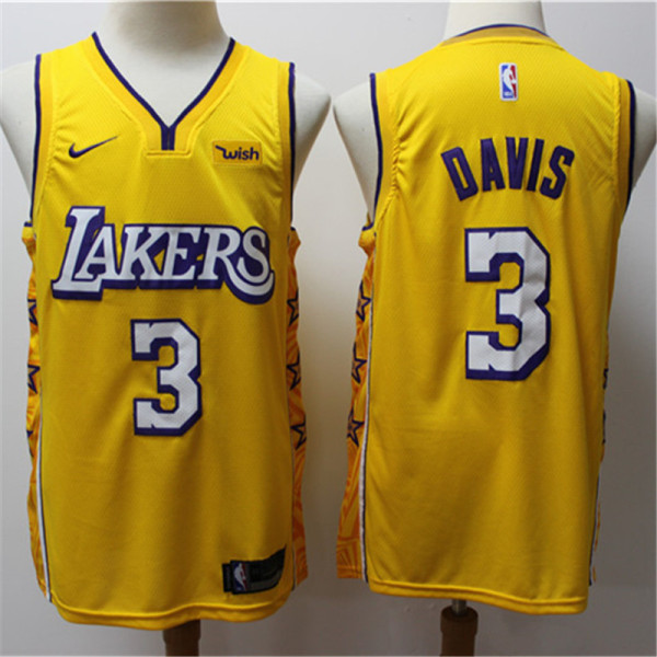Los Angeles Lakers 19-20新赛季 湖人队 （城市版）3号 戴维斯 黄色