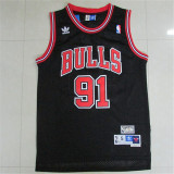 Chicago Bulls 公牛队 91号 罗德曼 黑色 极品网眼球衣