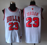 Chicago Bulls 公牛队 23号 乔丹BU 白色 极品网眼球衣