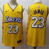 Los Angeles Lakers 19-20新赛季 湖人队 （城市版）23号 詹姆斯 黄色