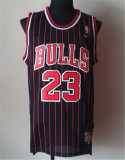 Chicago Bulls 公牛队 23号 乔丹 黑色红条 极品网眼球衣