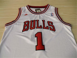 Chicago Bulls 公牛队 1号 罗斯 白色 新面料球衣