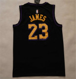 Los Angeles Lakers 新款 湖人 拉丁版 23号 詹姆斯 黑色