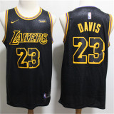 Los Angeles Lakers 新赛季 湖人队（城市版） 23号 戴维斯 黑色 球迷版球衣