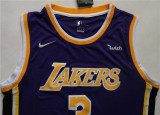 Los Angeles Lakers 湖人队 3号 戴维斯 紫色 2019新款圆领球迷版