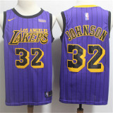 Los Angeles Lakers 19新款 湖人队（城市版）32号 魔术师约翰逊 紫色