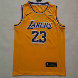 Los Angeles Lakers  新赛季 湖人队 23号 戴维斯 黄色 球迷版球衣