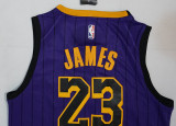 Los Angeles Lakers 19新款 湖人队（城市版）23号 詹姆斯 紫色