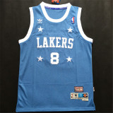 Los Angeles Lakers 湖人队 8号 科比 北卡四星浅蓝 极品网眼球衣