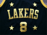 Los Angeles Lakers 湖人队 8号 科比 北卡四星黑色 极品网眼球衣