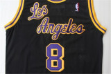 Los Angeles Lakers 湖人队 8号LOS 科比 复古黑 极品网眼球衣