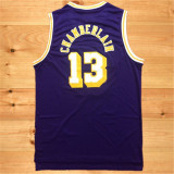  Los Angeles Lakers 湖人队 13号 威尔特·张伯伦 复古紫色 极品网眼球衣