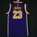 Los Angeles Lakers 19新款 湖人队 23号 詹姆斯 紫色 球迷版球衣