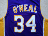 Los Angeles Lakers 湖人队 34号 奥尼尔 紫色 新面料球迷版