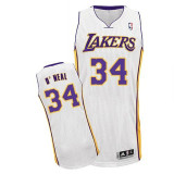 Los Angeles Lakers 湖人队 34号 奥尼尔 白色 新面料球衣