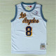 Los Angeles Lakers 湖人队 8号LOS 科比 复古白 极品网眼球衣