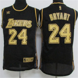 Los Angeles Lakers 湖人队 24号 科比 黑色金字 城市金刚特别版新面料球衣
