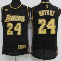 Los Angeles Lakers 湖人队 24号 科比 黑色金字 城市金刚特别版新面料球衣