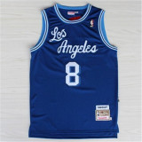 Los Angeles Lakers 湖人队 8号LOS 科比 复古蓝 极品网眼球衣