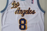 Los Angeles Lakers 湖人队 8号LOS 科比 复古白 极品网眼球衣