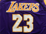Los Angeles Lakers 18-19新赛季 湖人队 23号勒布朗.詹姆斯 紫色 球迷版球衣