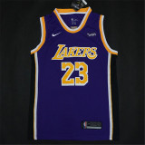 Los Angeles Lakers 19新款 湖人队 23号 詹姆斯 紫色 球迷版球衣